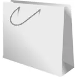 Ilustración vectorial de bolsa de papel blanco premium