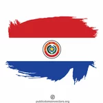 Målad flagga av Paraguay