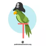 Parrot with pirate hat