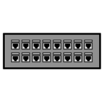 24-Port patch panel vector image | Public domain vectors