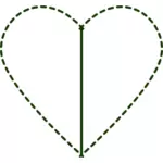 Lappendeken hart vector illustraties