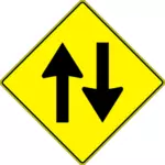 交通道路標識のベクトル図は 2 つの方法