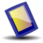 Drawing of blue tilted PDA