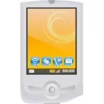 Moderne PDA mit apps-Vektor-Bild