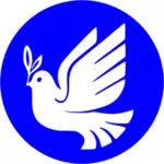 青い空飛ぶ鳩のシルエット ベクトル描画