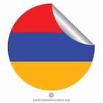 Autocollant d’épluchage de drapeau d’Arménie