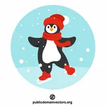 Penguin ice skating