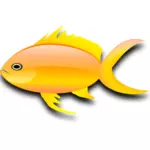 Vector image of glossy gold fish