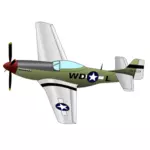 P-51 战斗机平面矢量图像