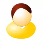 Žlutá uživatelský avatar vektorové grafiky