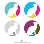 Concept de logotype d'animal familier