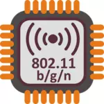 WiFi 802.11 b/g/n färg vektor ClipArt