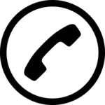 固定電話の記号のベクトル画像
