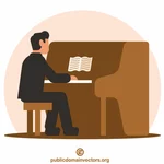 Piano player clip art