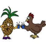 Pineapple and chicken