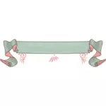 Pink and green decorative ribbon clip art