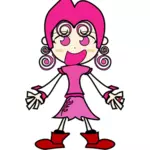 Dibujo vectorial de Pinky chica