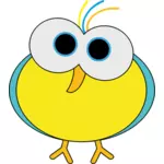 Ilustración de grasa pájaro amarillo