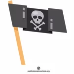Pirate flag on a pole