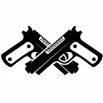 Pistolen silhouet stencil clip art