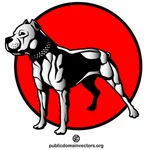 Pit bull dog vector clip art