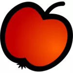 Векторное изображение значка фрукты яблоко