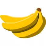 바나나 아이콘 벡터 이미지의 배치