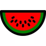 Арбуз фрукты значок векторные иллюстрации