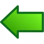 Grön pil som pekar vänster vektorbild