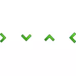 Green single arrows set vector clip art