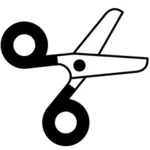 Half-open scissors vector graphics