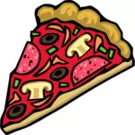 Vector illustration of a pepperoni pizza icon