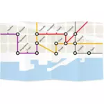 Pictogram van de kaart van de metro
