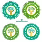 식물 나무 스티커
