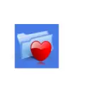 Seni klip vektor icon folder favorit biru