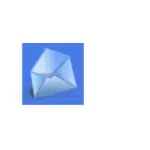 Fundo azul correio computador ícone vector clipart