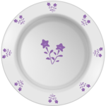 Vector illustration of dinner plate with spoon and fork | Public domain