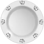Vector graphics of piggy pattern plate