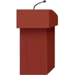 Sprekersnotities podium vector illustraties