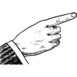 Vektor ClipArt-bilder av spetsiga finger