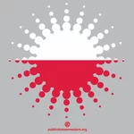 Bendera Polandia halftone bentuk