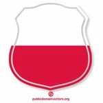 Flaga Polska tarcza heraldyczna