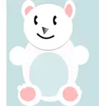 Векторное изображение мультфильм Полярный медведь
