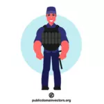 Vector de oficial de policía