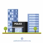 पुलिस स्टेशन वेक्टर छवि
