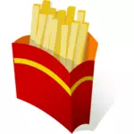 French fries in wrapper vector graphics
