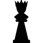 Chess piece silhouette vector image