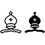 Grafika wektorowa tytułu szachy biskup