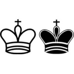 Vector clip art of king chess title