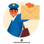 Tukang pos dengan surat
